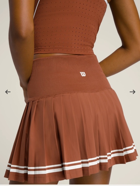 Wilson Midtown Tennis Skirt Bronze Burnt Orange XS - Picture 9 of 16